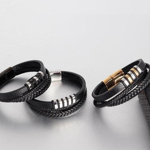 Image of Bracelet Homme Cuir - Spiker B Bracelets